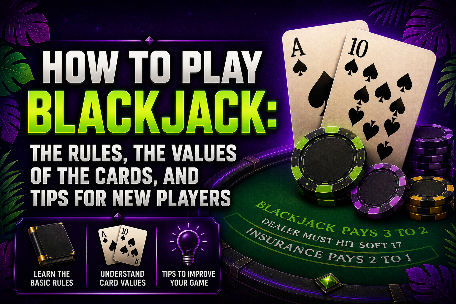 How to Play Blackjack: The Rules, the Values of the Cards, and Tips for New Players